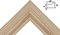 Деревянный багет aa933.25