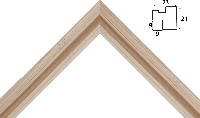 Деревянный багет aptm221000
