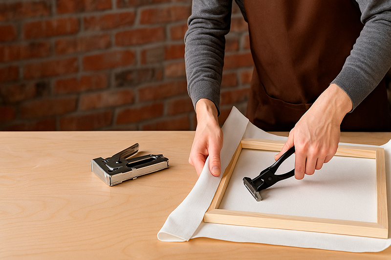 Натяжка холста на подрамник