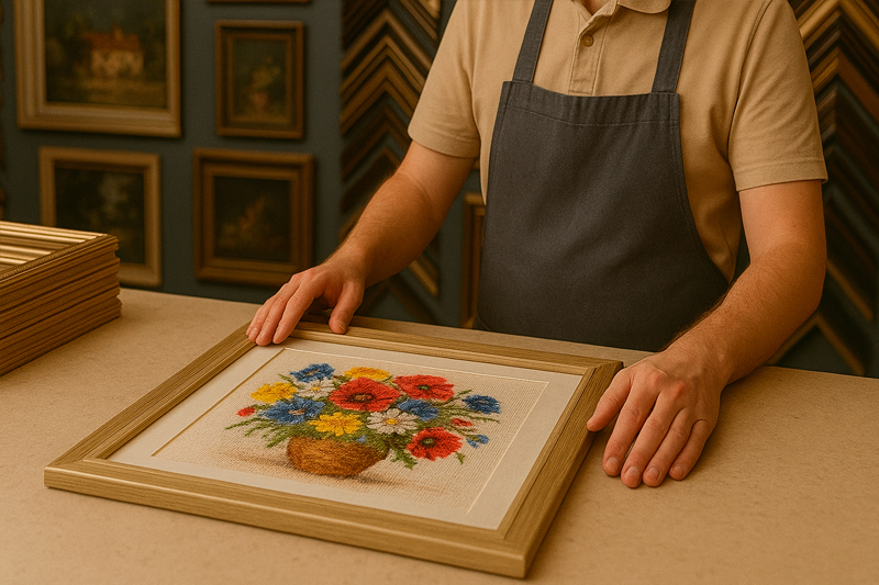 Оформление вышивок